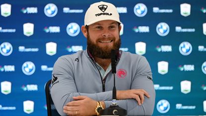 Tyrrell Hatton talks to the press