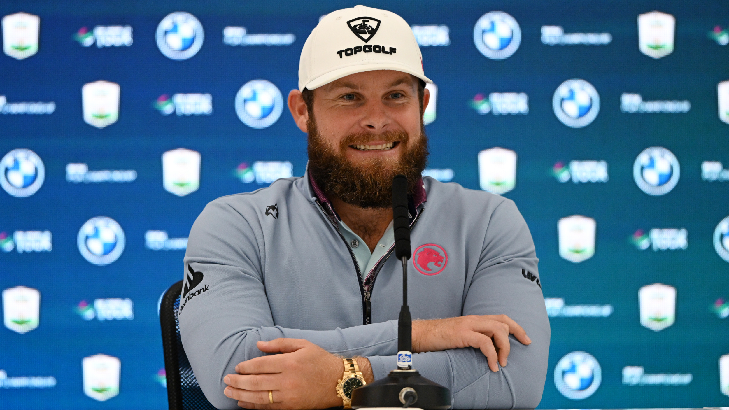 Tyrrell Hatton talks to the press 