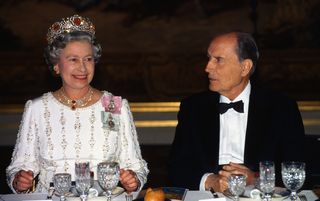 Rubies from burma, as seen in Sophie's earrings, are what make up the late Queen's magnificent tiara
