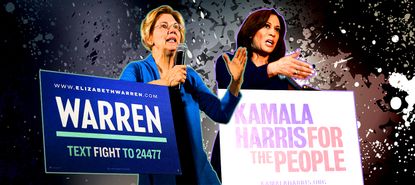 Elizabeth Warren and Kamala Harris.
