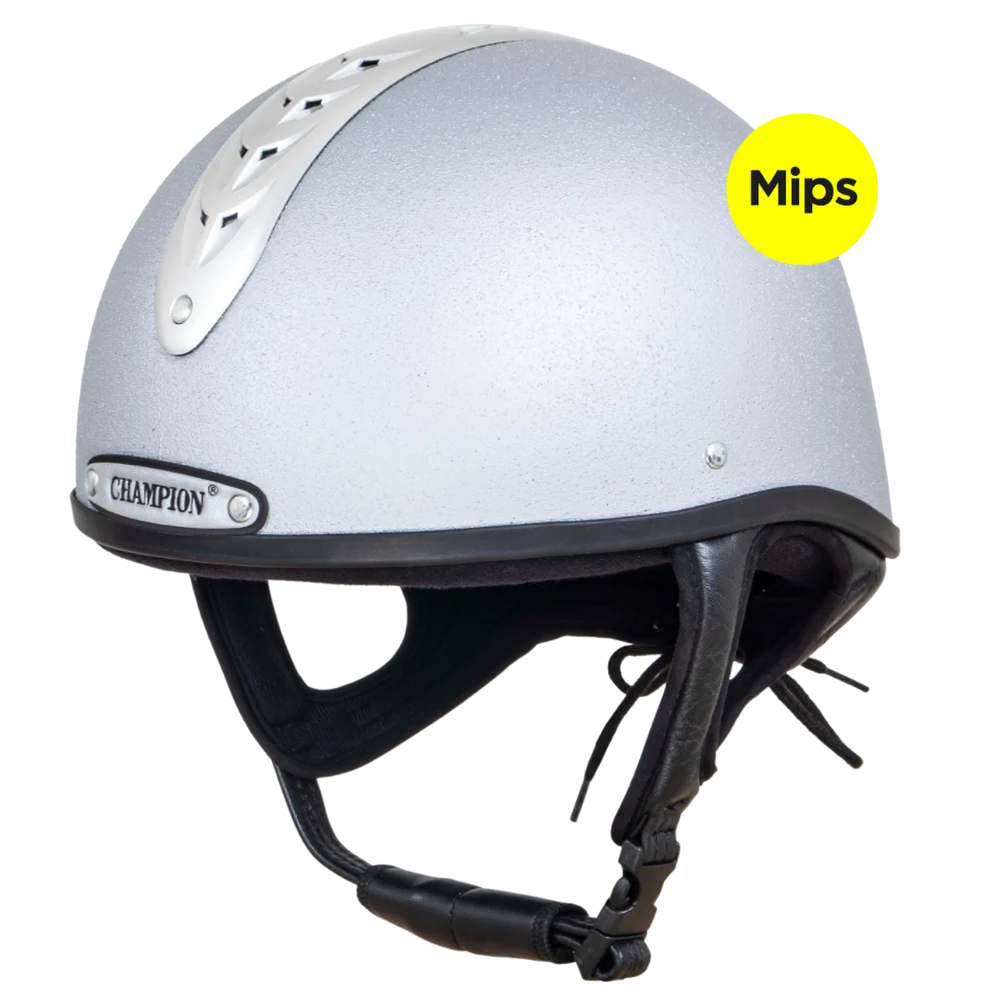 Close up of Champion Revolve Vent-Air MIPS Jockey skull hat