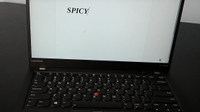 Morse code used through laptop lid closing to type "SPICY".