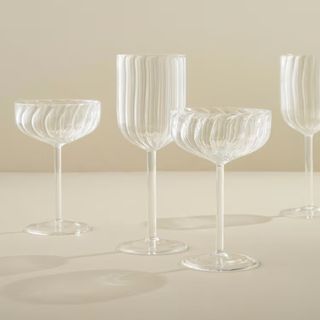 Fluted Wine Glass