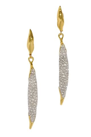 Solanales Crystal Sliver Leverback Earrings