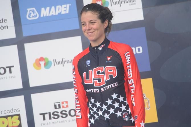 Evelyn Stevens (USA) was still smiling after a great ride