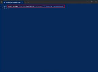 Custom virus scan command with PowerShell