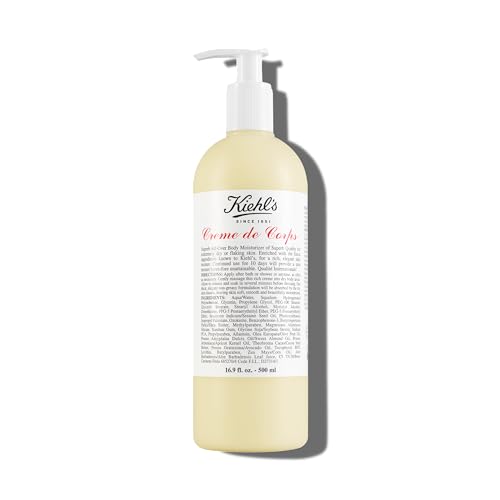 Kiehl's Crème De Corps Body Lotion, Moisturizer With Shea Butter and Cocoa Butter, Daily Moisturizing Cream for All Skin Types, Including Extremely Dry Skin, Synthetic Fragrence-Free, for Men & Women