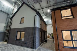 An exterior view of the newbuild homes inside the chamber
