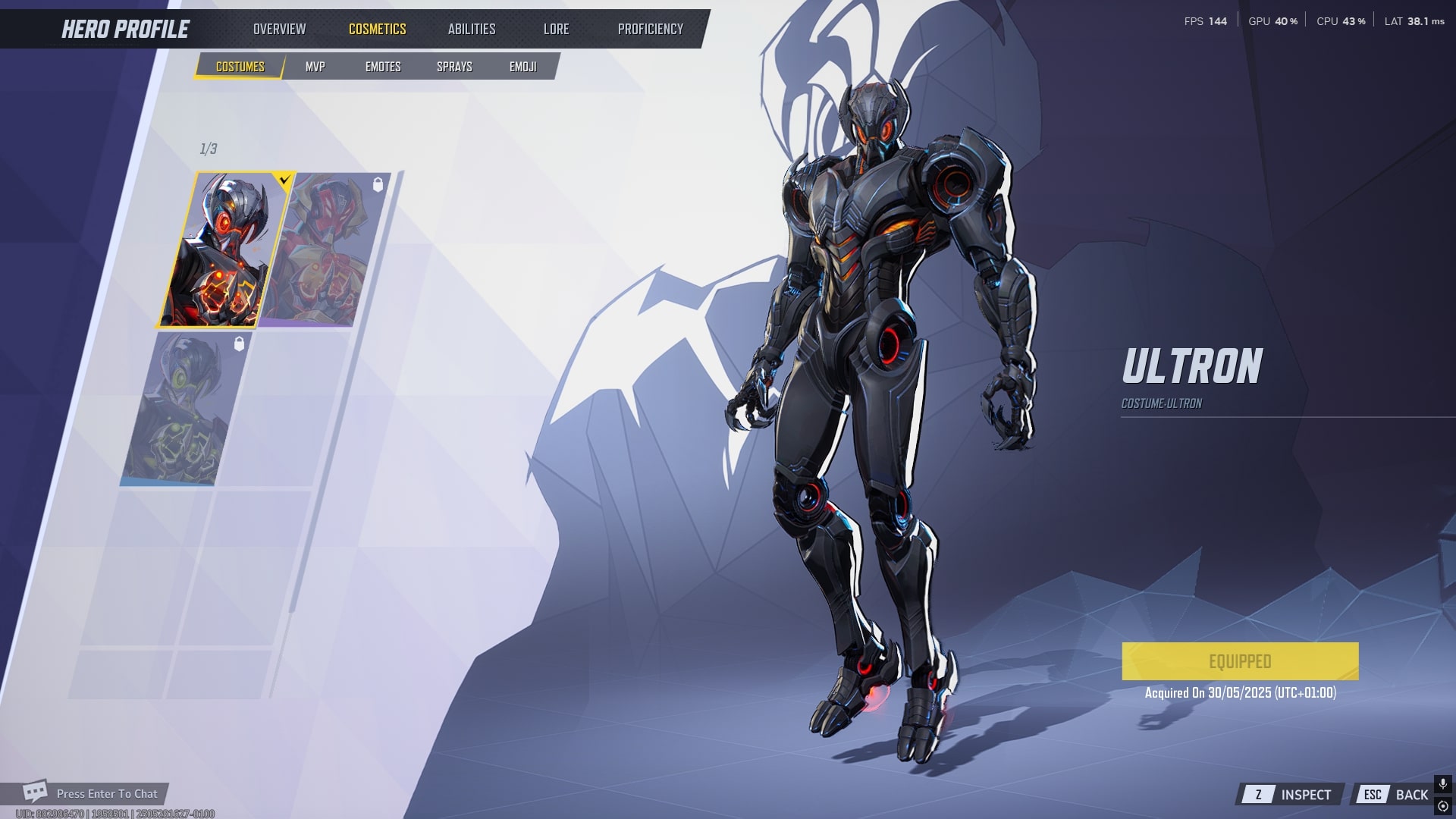 Marvel Rivals Ultron costume default