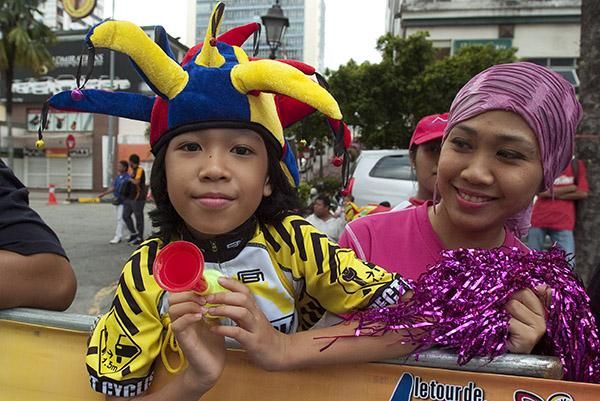 There is always plenty of colour on the finish line during the Tour de Langkawi.
