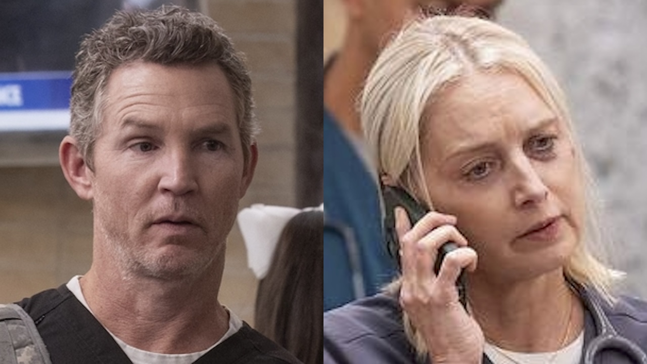 Side by side of Dr. Jack and Dana in The Pitt Season 1