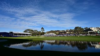 A view of the 18th hole at Torrey Pines