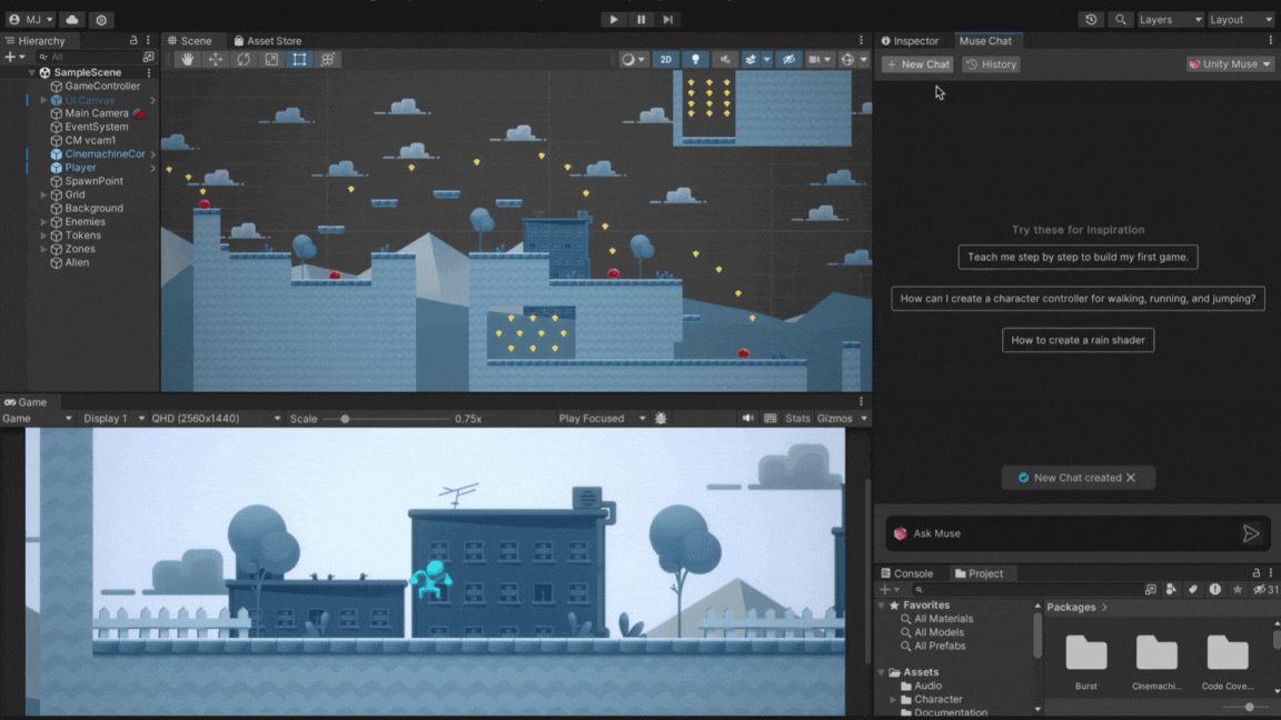 Unity AI; creating a pixel art game