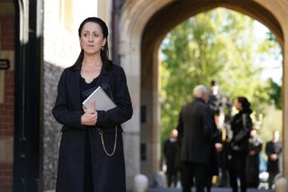 Sonia at Dot's funeral in EastEnders