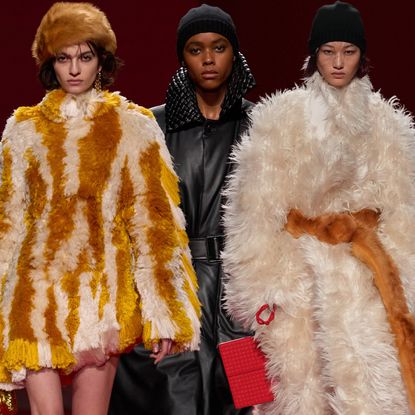 models on the bottega veneta fall 2026 fashion show runway wearing bottega veneta coats