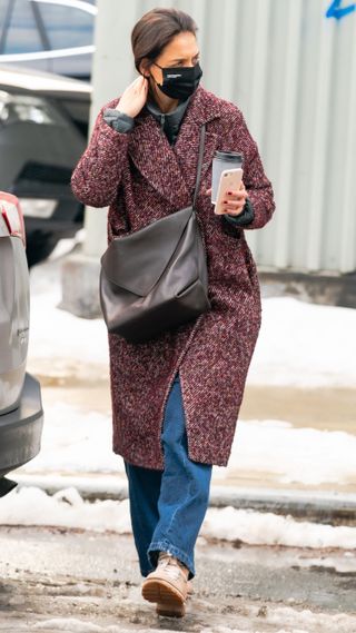 Katie Holmes is seen in Brooklyn on December 21, 2020