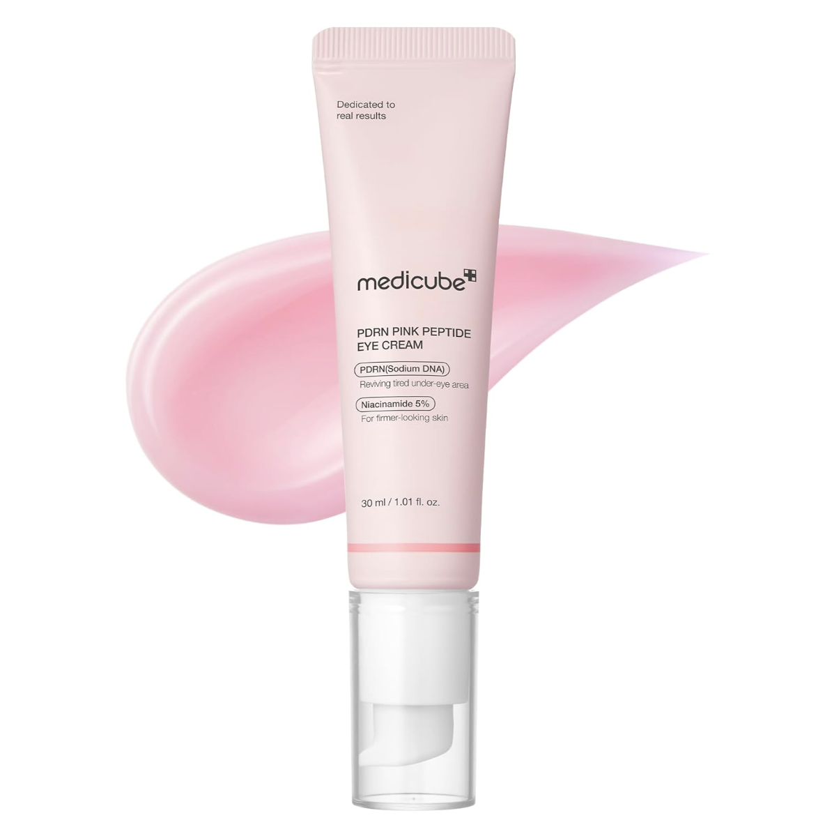 Medicube Eye Serum With Salmon Dna Pdrn &amp; Pink Peptides | 99% Purity Retinol for Fine Lines | Pdrn &amp; Niacinamide for Uneven Skin Tone | Korean Skincare, 1.01 Fl.oz