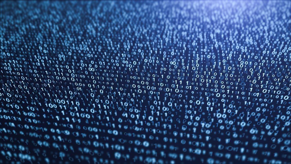 Abstract image of a sea of binary code to symbolise large volumes of data