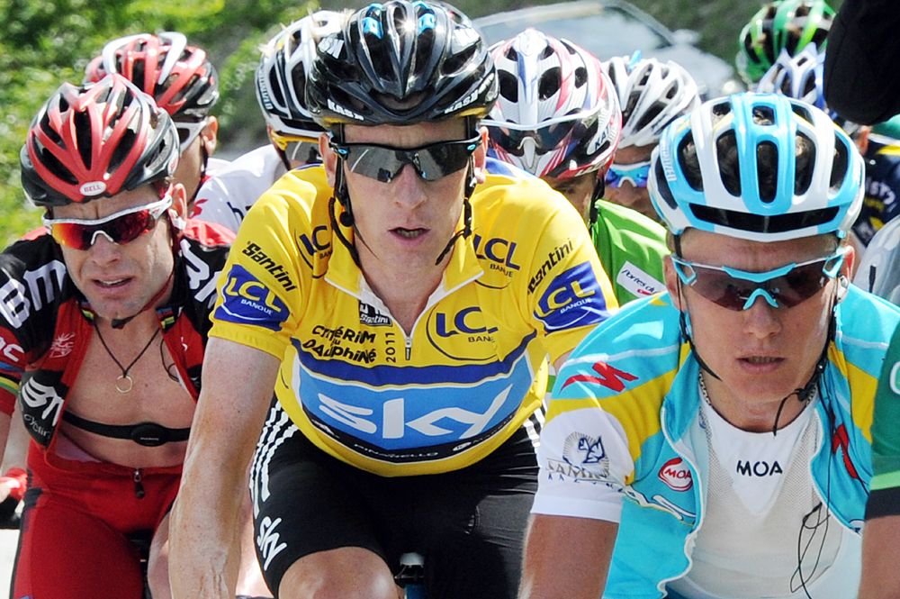 Bradley Wiggins on his way to winning the 2011 Criterium du Dauphine