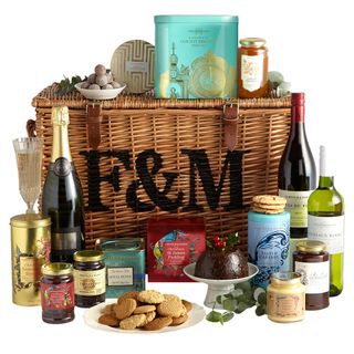 hamper with Marc de Champagne Truffles and Royal Blend loose leaf tea