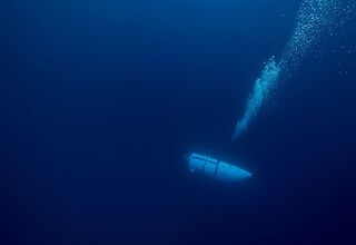 The Titan submersible begins a descent to a depth of 4,000 meters.