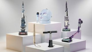 Selection of Shark products on a podium