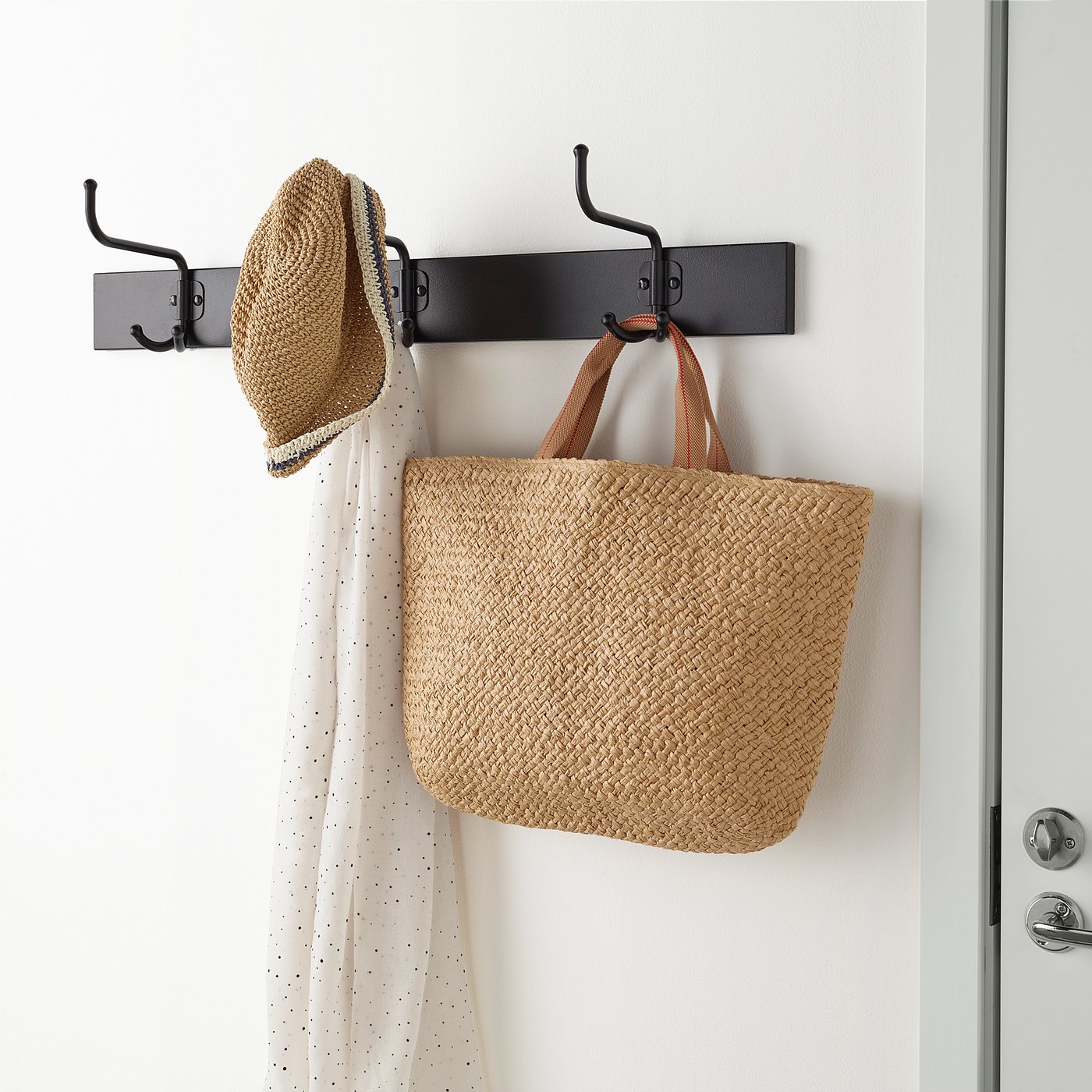 Pinnig Rack With 3 Hooks - Black