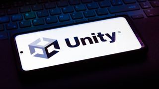 BRAZIL - 2021/10/12: In this photo illustration the Unity Technologies logo seen displayed on a smartphone on the background of a keyboard. (Photo Illustration by Rafael Henrique/SOPA Images/LightRocket via Getty Images)