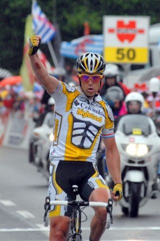 Kim Kirchen (Columbia-Highroad) wins stage seven of the Tour de Suisse