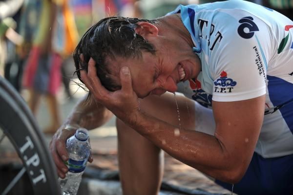 Boris Shpilevskiy (Rusia), the winner of stage 0, Surabaya criterium, from Tabriz Petrochemical Team (Iran).