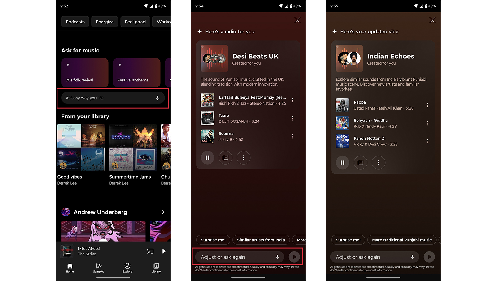 YouTube Music AI-generated radio stations