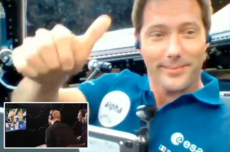 French astronaut Thomas Pesquet of the European Space Agency (ESA) connected with Coldplay on the International Space Station on May 6, 2021 to discuss the view from orbit and debut the British rock band&#039;s new single &quot;Higher Power.&quot;