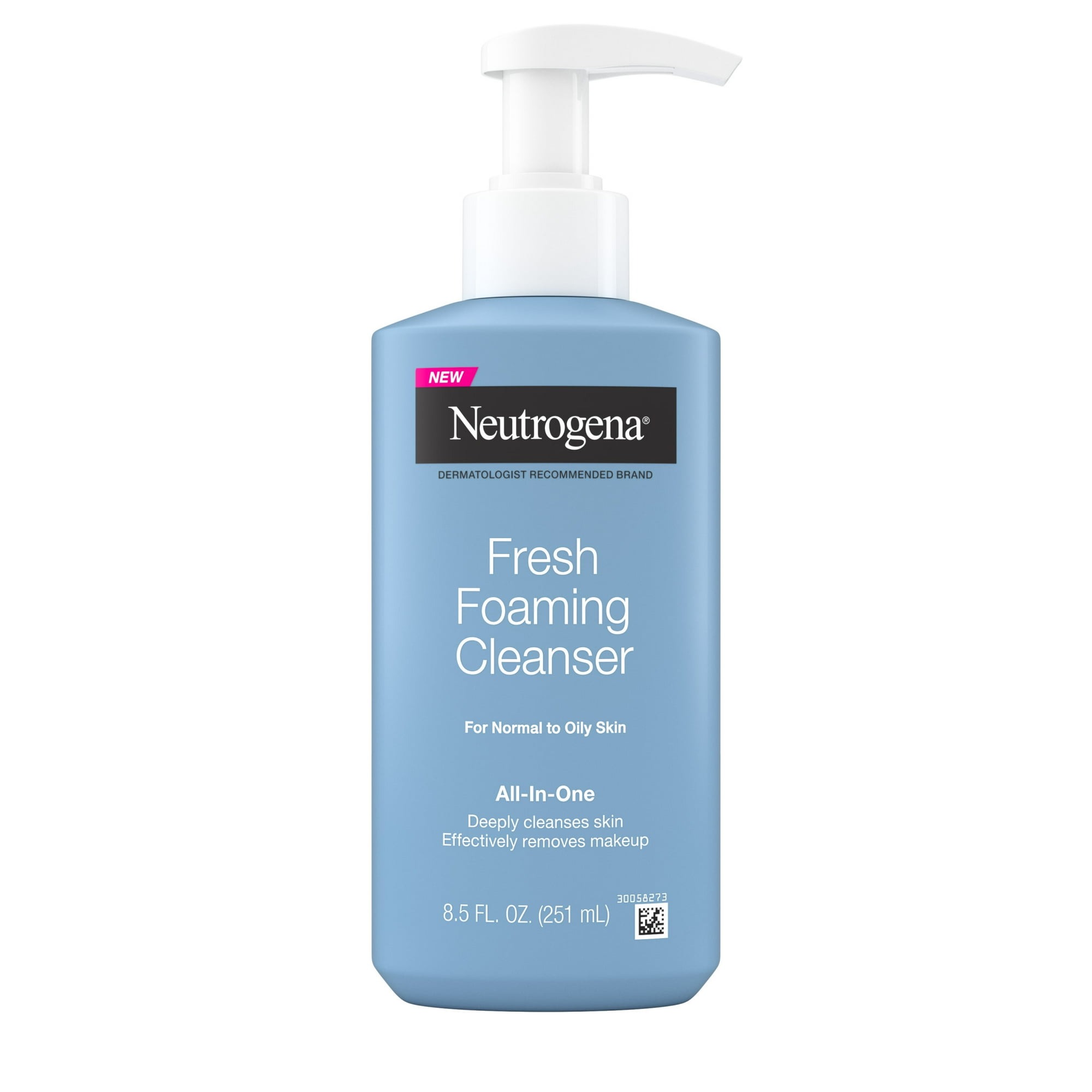 Neutrogena, Neutrogena Fresh Foaming Facial Cleanser &amp;amp; Makeup Remover, 8.5 Fl. Oz