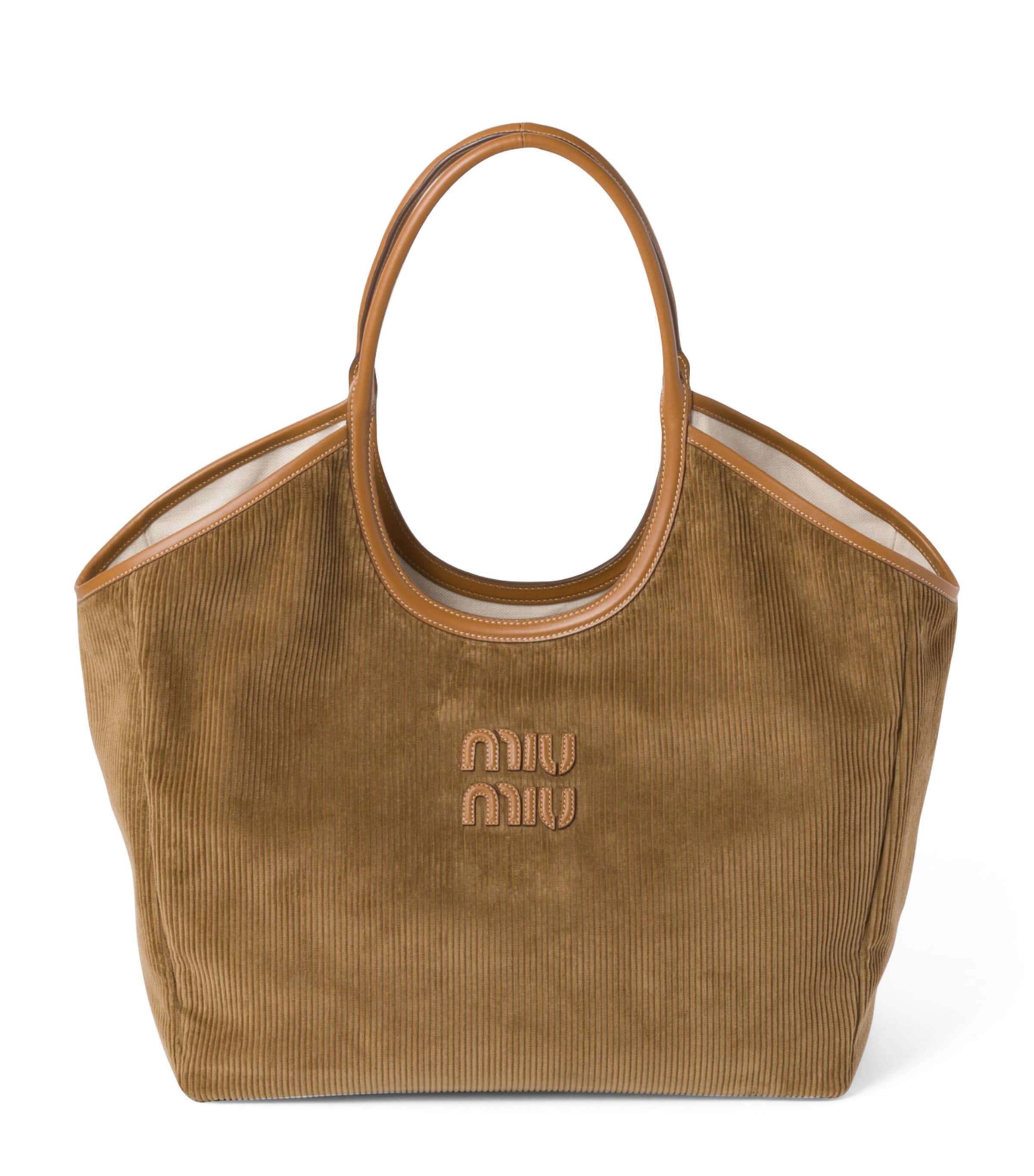 Miu Miu Large Corduroy Ivy Tote Bag