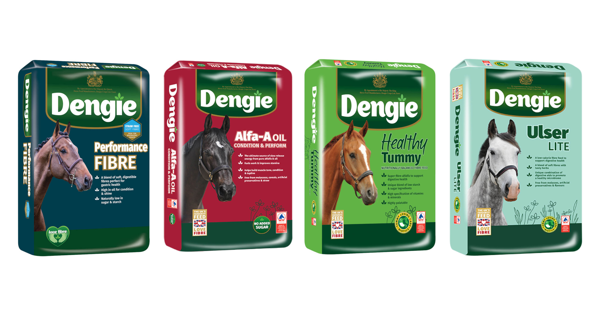 Pictured Dengie horse feed bags