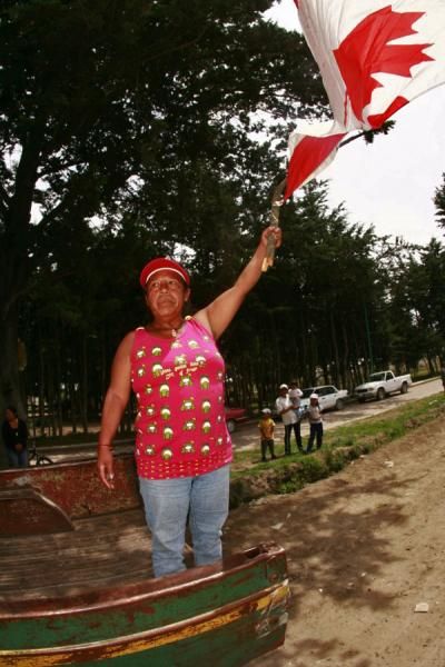 But one NAFTA-minded fan was supporting Canada