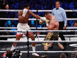DAZN will live stream a heavyweight boxing match featuring Anthony Joshua (left) 