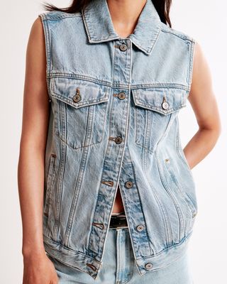 Abercrombie, Denim Trucker Vest