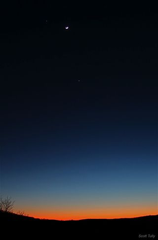 Jupiter, Venus and the Moon over Kent. CT