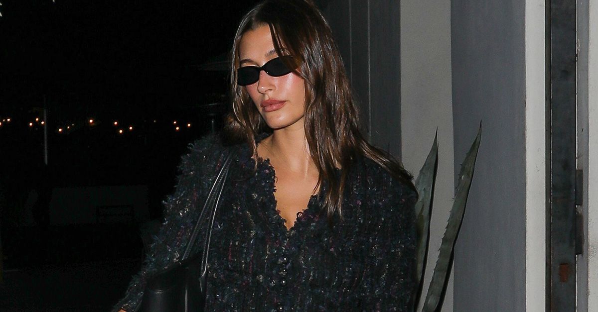 Hailey Bieber pairs relaxed denim with heeled ballet mules in Los Angeles