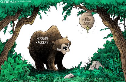 Editorial Cartoon U.S. russia hacking
