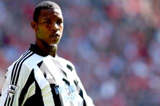 Titus Bramble looks on while playing for Newcastle against Liverpool, 2004