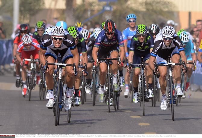 Marcel Kittel (Giant-Shimano) sprints to his second stage win in a row at the Dubai Tour
