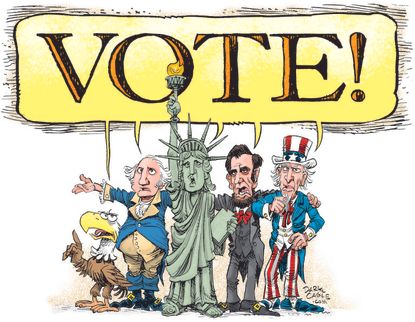 Editorial Cartoon U.S. 2020 vote&nbsp;