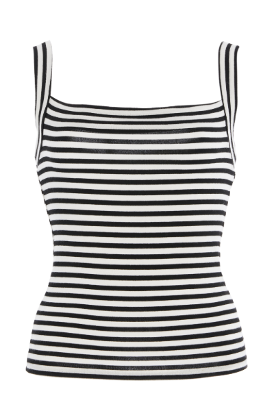 Anemos, Striped Square-Neck Tank Top