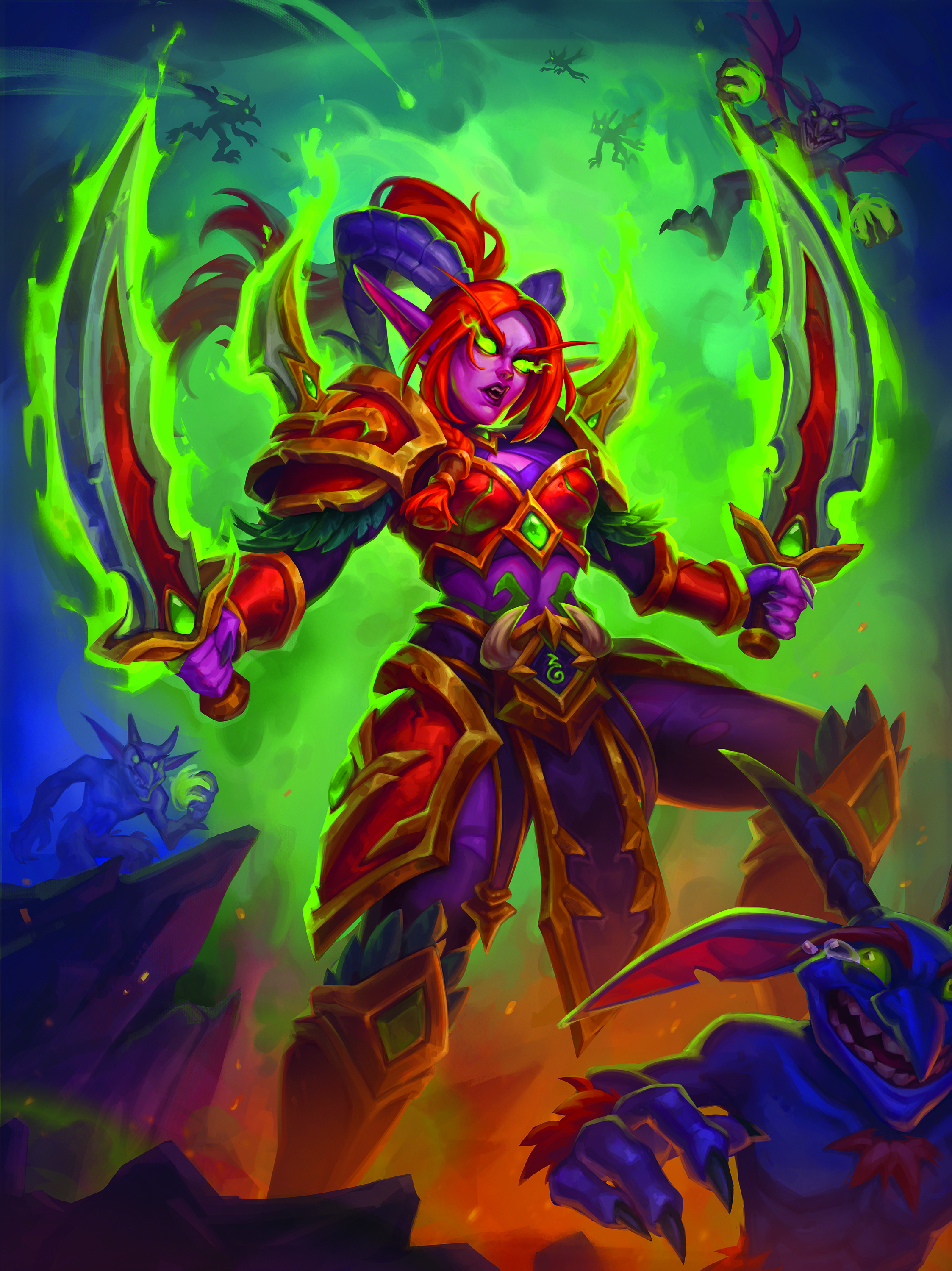 Digital art showing a fantasy character