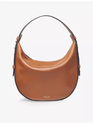 Hobo Crescent-Shape Smooth-Leather Bag