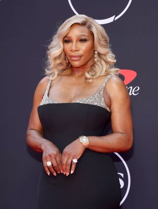 Serena Williams on the 2024 Espys red carpet wearing armani prive