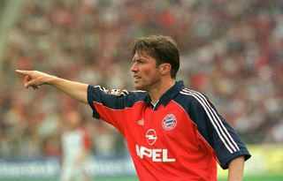Lothar Matthaus in action for Bayern Munich.