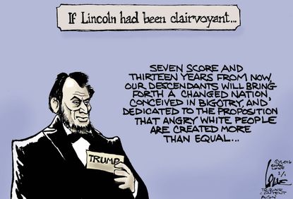 Political Cartoon U.S. Lincoln Trump